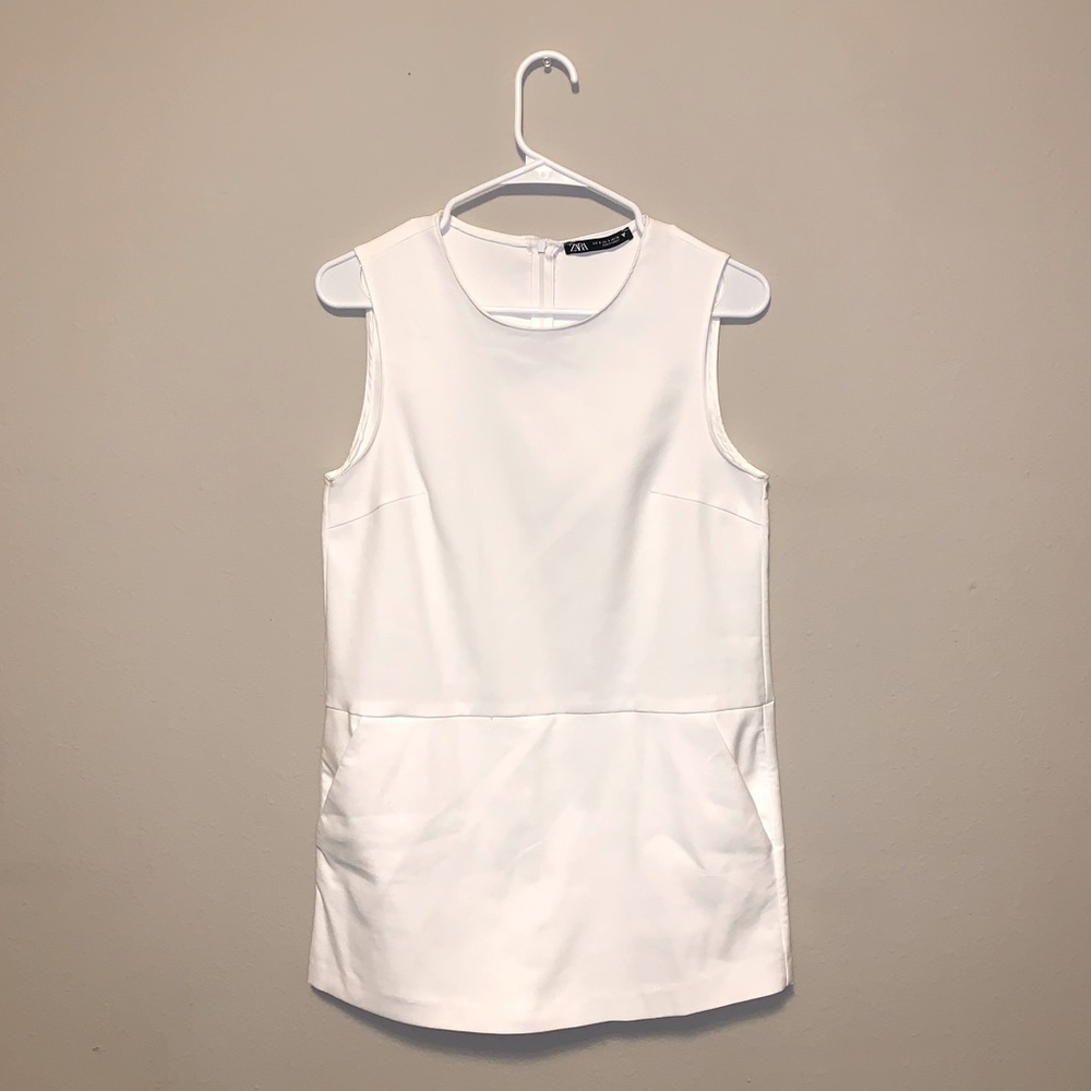 Zara Relaxed Fit White Romper